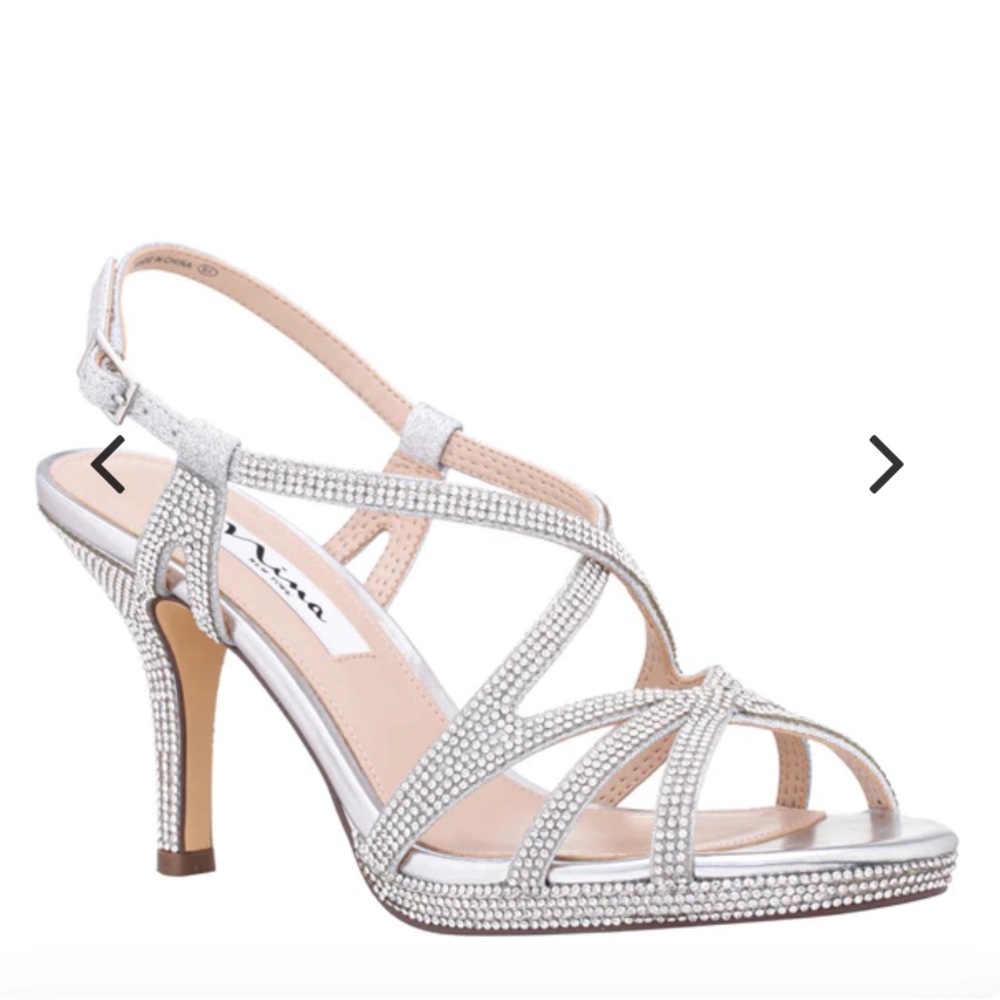 Nina Silver Sparkle Heel